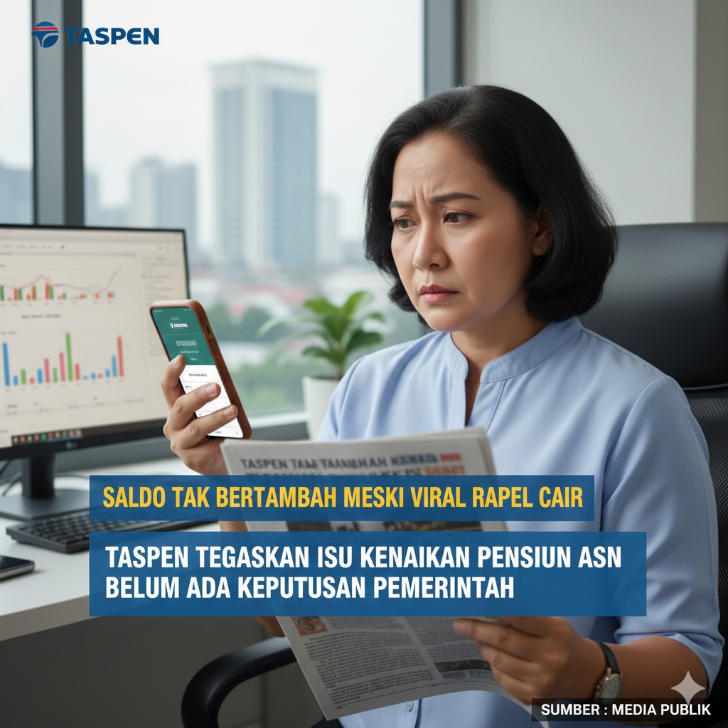 Saldo Tak Bertambah Meski Viral Rapel Cair, TASPEN Tegaskan Isu Kenaikan Pensiun ASN Belum Ada Keputusan Pemerintah