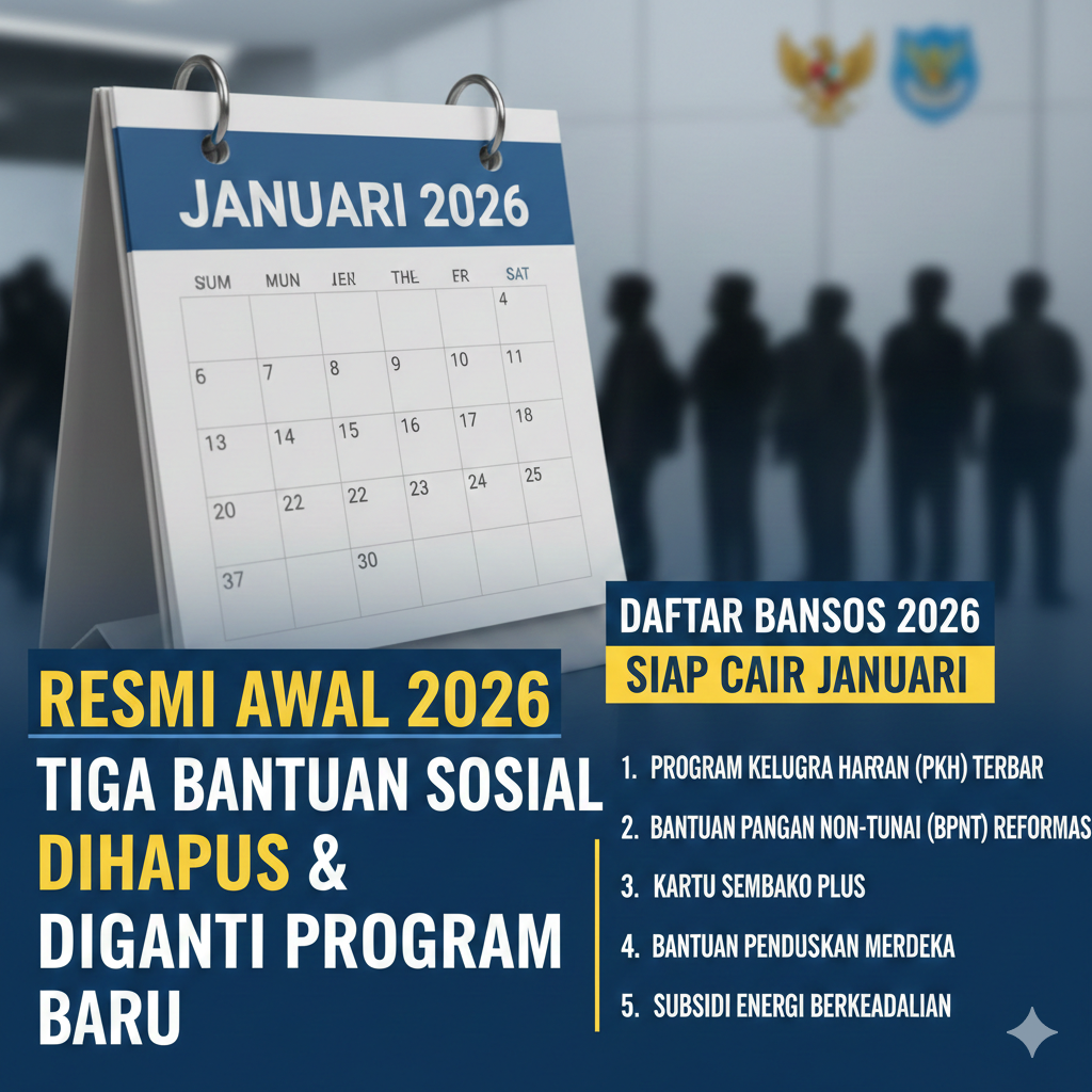 Resmi Awal 2026, Tiga Bantuan Sosial Dihapus dan Diganti Program Baru: Ini Daftar Bansos 2026 yang Siap Cair Januari