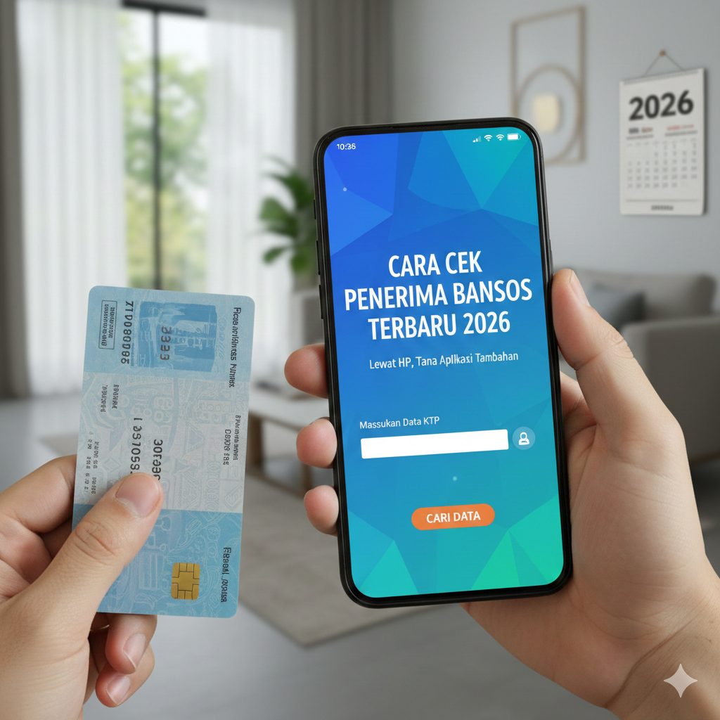 Cara Cek Penerima Bansos Terbaru 2026 Lewat HP, Tanpa Aplikasi Tambahan, Cukup Masukkan Data KTP