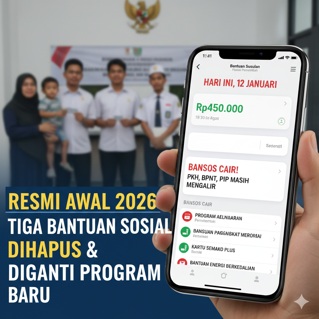Bansos Cair Rp450.000 Hari Ini 12 Januari, Cek Daftar Bantuan Susulan PKH, BPNT, hingga PIP yang Masih Mengalir