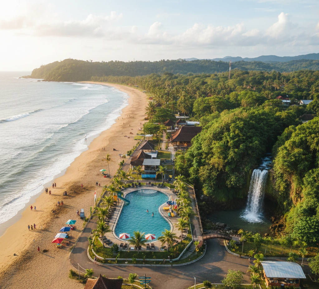 Pantai Pelang Trenggalek Jadi Favorit Wisata Keluarga, Ada Pantai, Kolam Renang, hingga Air Terjun dalam Satu Lokasi