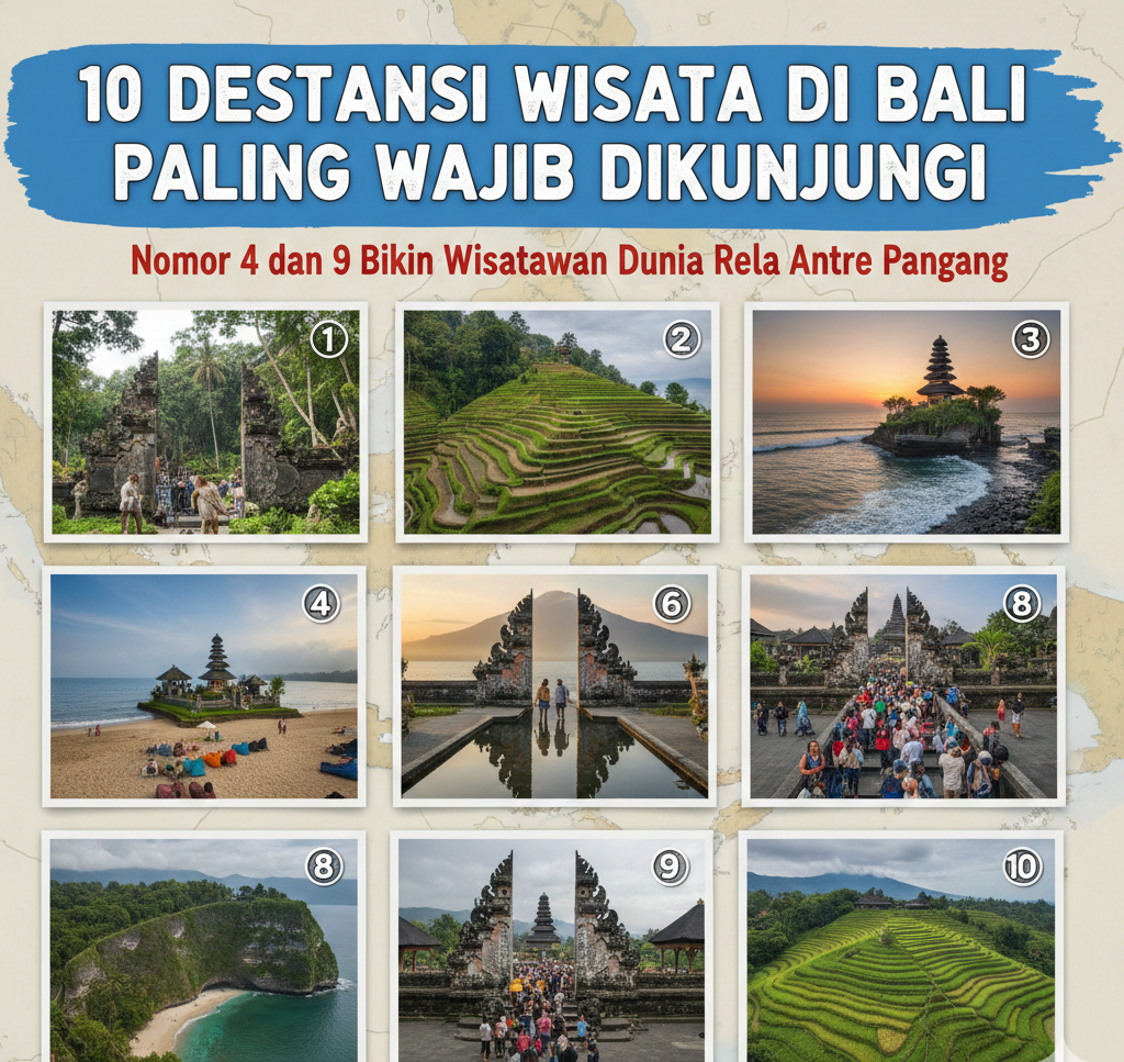 10 Destinasi Wisata di Bali Paling Wajib Dikunjungi, Nomor 4 dan 9 Bikin Wisatawan Dunia Rela Antre Panjang