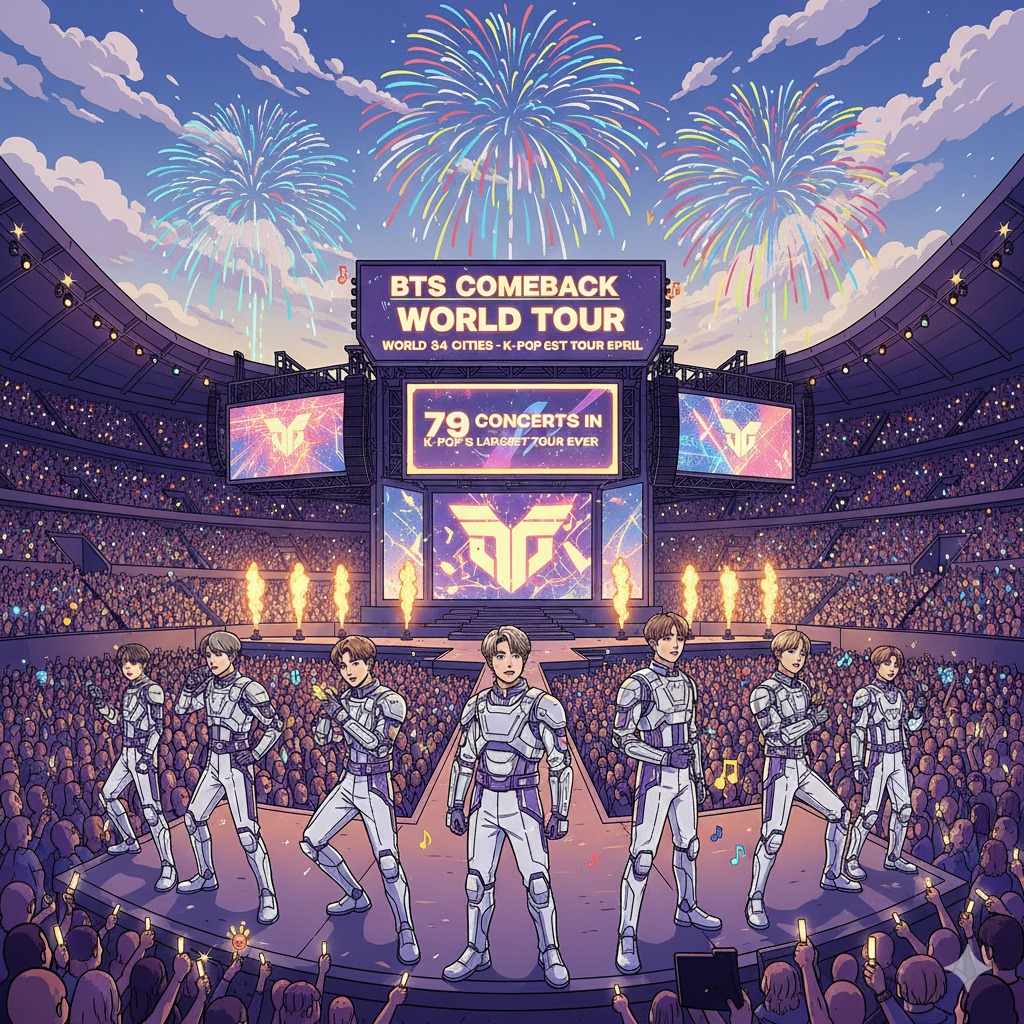 BTS Comeback World Tour Dimulai April, 79 Konser di 34 Kota Jadi Tur Terbesar Sepanjang Sejarah K-Pop