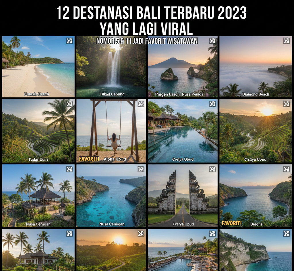 12 Destinasi Bali Terbaru 2023 yang Lagi Viral, Nomor 5 dan 11 Jadi Favorit Wisatawan