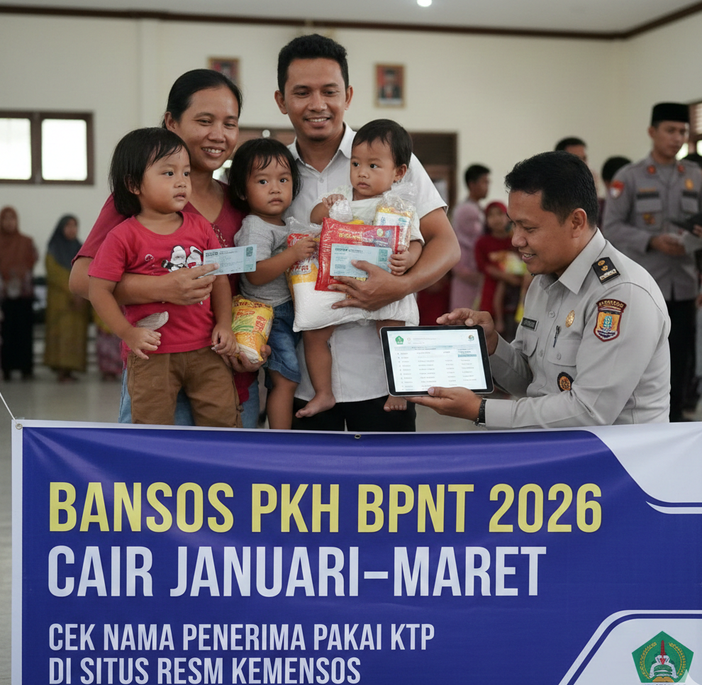 Bansos PKH BPNT 2026 Cair Januari&ndash;Maret, Cek Nama Penerima Pakai KTP di Situs Resmi Kemensos