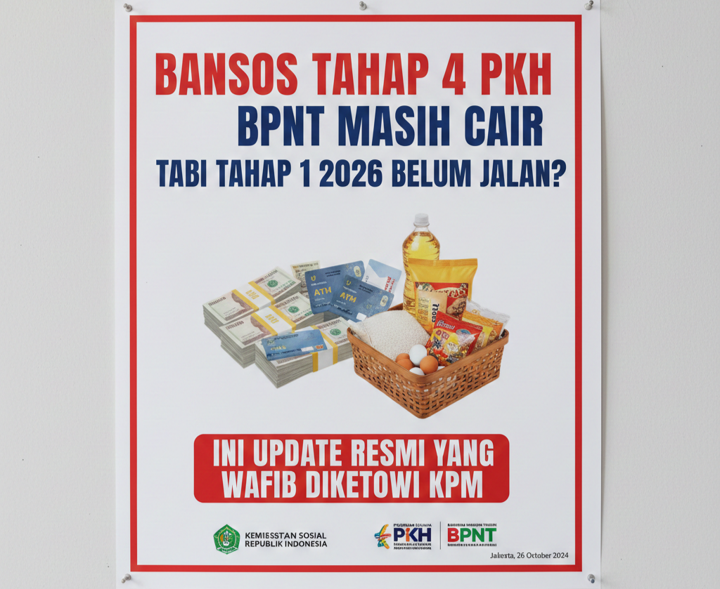 Bansos Tahap 4 PKH BPNT Masih Cair, Tapi Tahap  1 2026 Belum Jalan? Ini Update Resmi yang Wajib Diketahui KPM