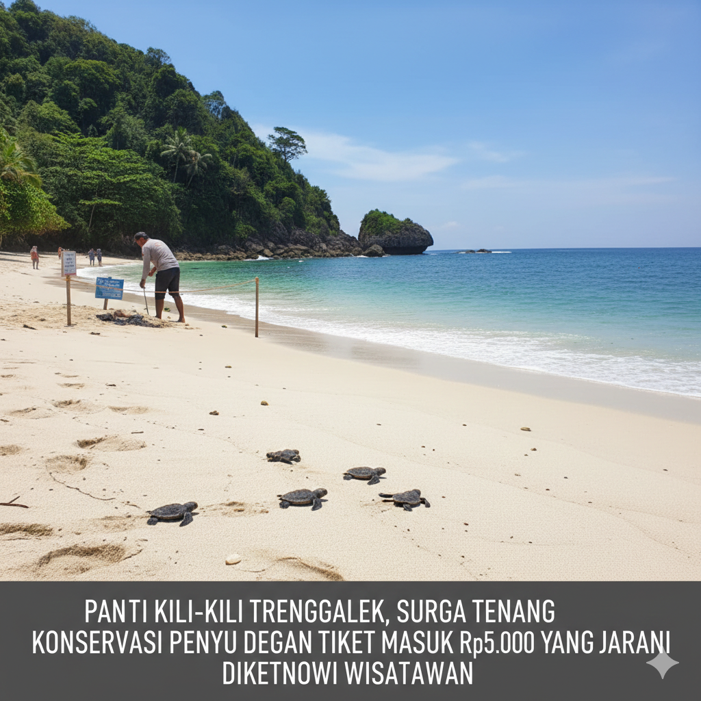 Pantai Kili-Kili Trenggalek, Surga Tenang Konservasi Penyu dengan Tiket Masuk Rp5.000 yang Jarang Diketahui Wisatawan