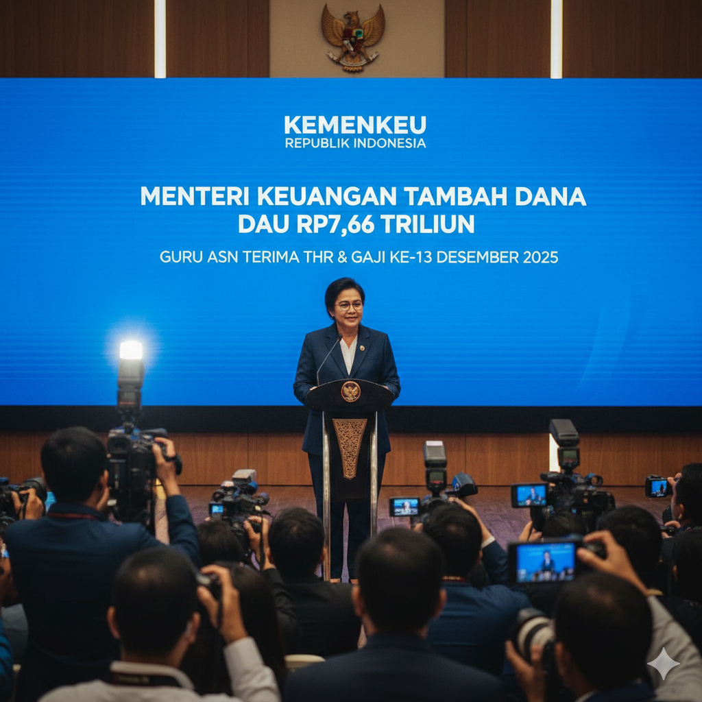 Menteri Keuangan Tambah Dana DAU Rp7,66 Triliun, Guru ASN Bisa Terima THR dan Gaji ke-13 Desember 2025