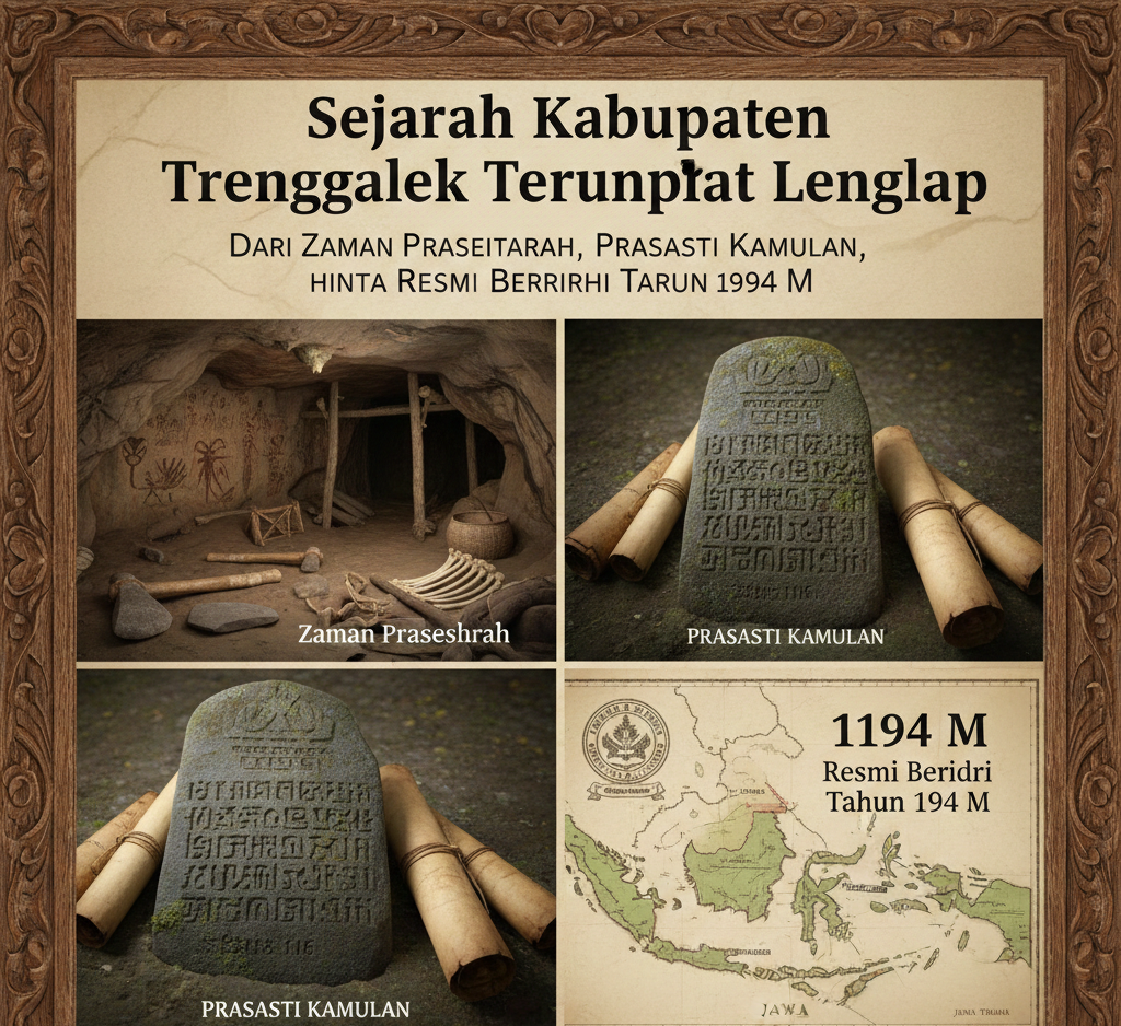 Sejarah Kabupaten Trenggalek Terungkap Lengkap: Dari Zaman Prasejarah, Prasasti Kamulan, hingga Resmi Berdiri Tahun 1194 M