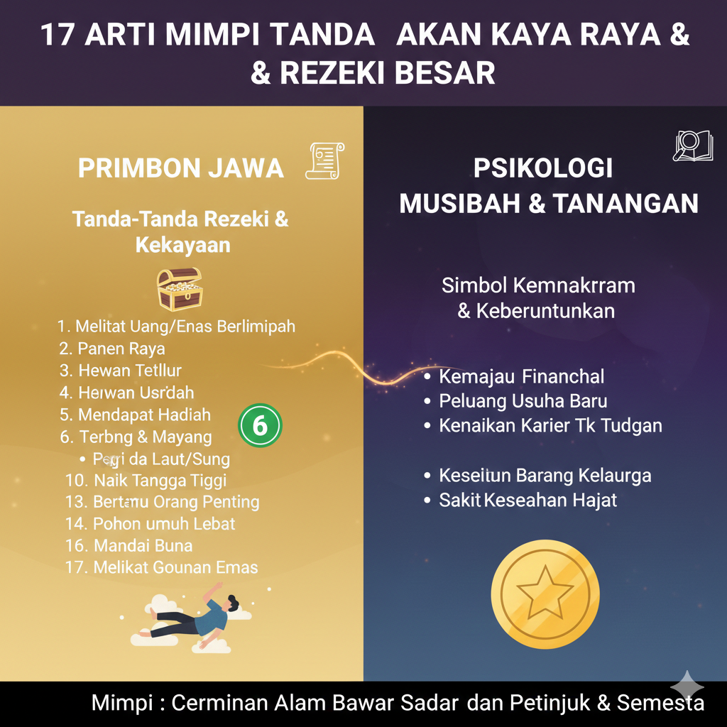 17 Arti Mimpi Tanda Akan Kaya Raya dan Dapat Rezeki Besar Menurut Primbon Jawa, Nomor 6 Paling Sering Terbukti