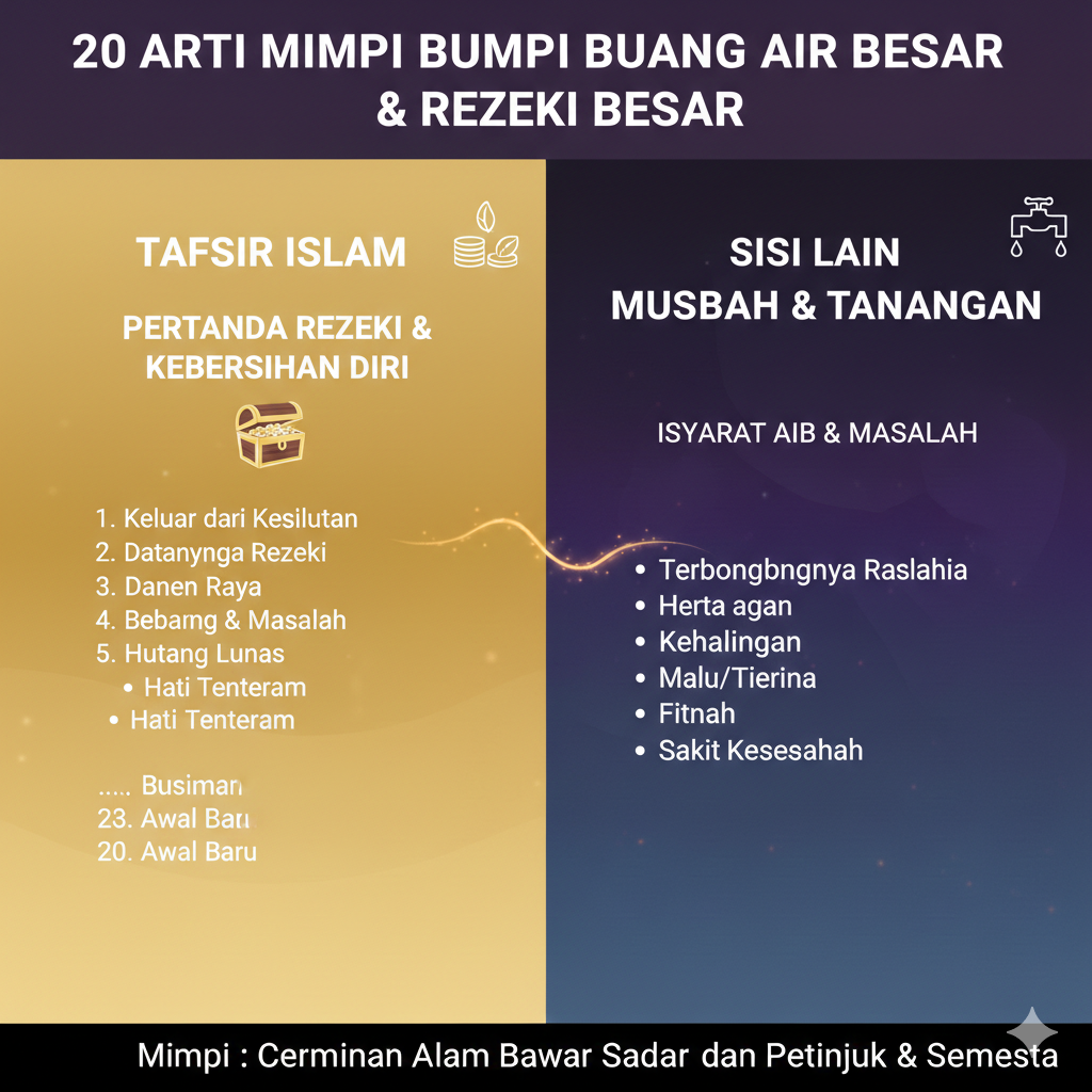 20 Arti Mimpi Buang Air Besar Menurut Tafsir Islam, Bisa Jadi Pertanda Rezeki hingga Terbukanya Aib