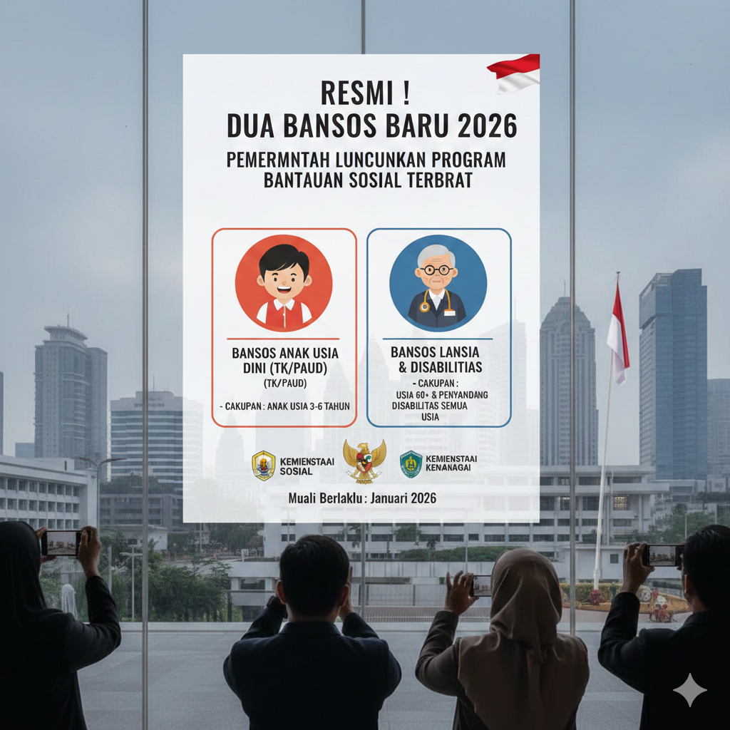 Resmi! Dua Bansos Baru 2026 Diluncurkan Pemerintah, Anak TK hingga Lansia Disabilitas Kini Kebagian