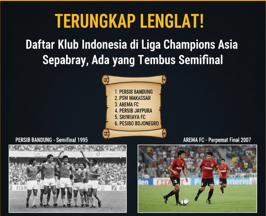 Terungkap Lengkap! Daftar Klub Indonesia di Liga Champions Asia Sepanjang Sejarah, Ada yang Tembus Semifinal
