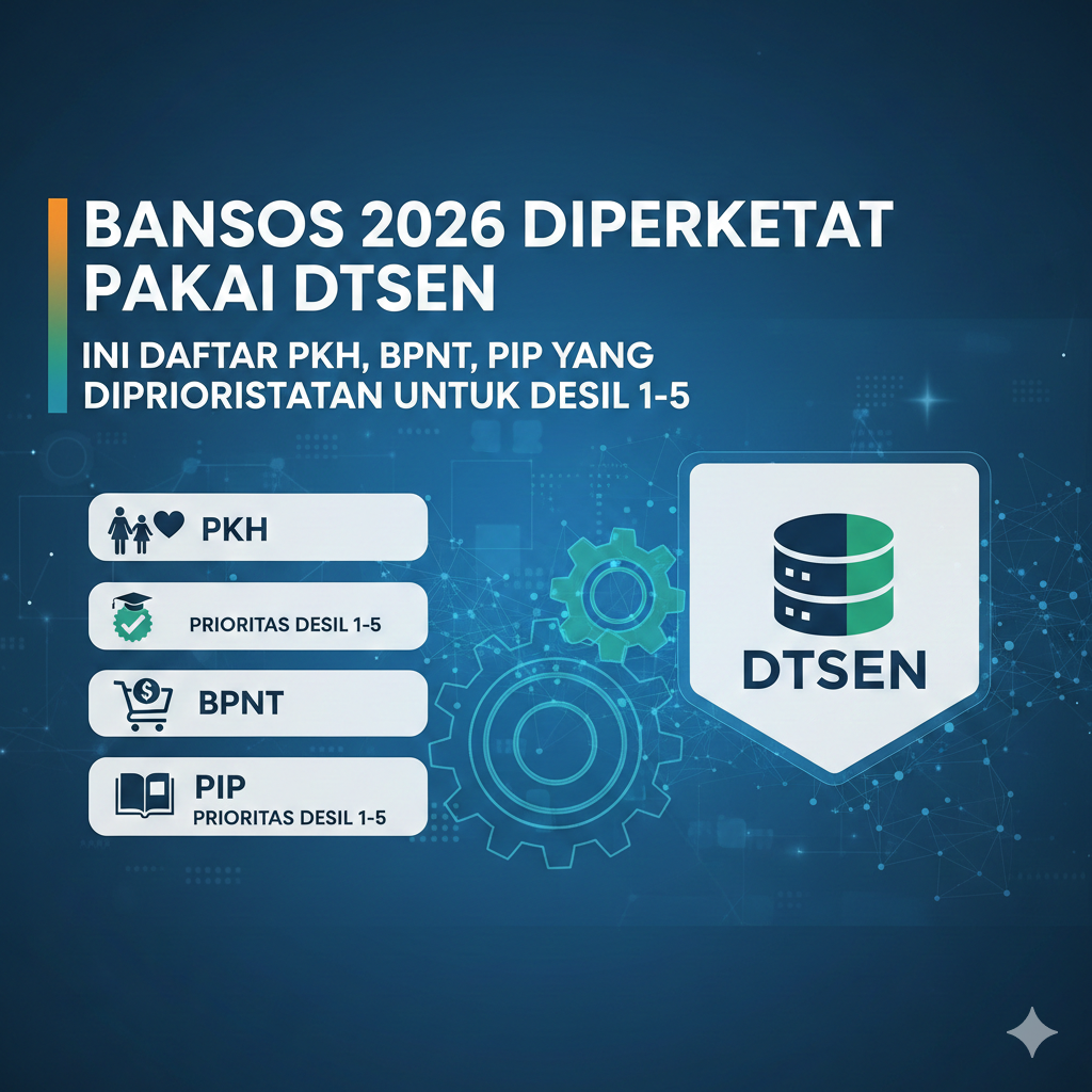Bansos 2026 Diperketat Pakai DTSEN, Ini Daftar PKH, BPNT, PIP yang Diprioritaskan untuk Desil 1&ndash;5