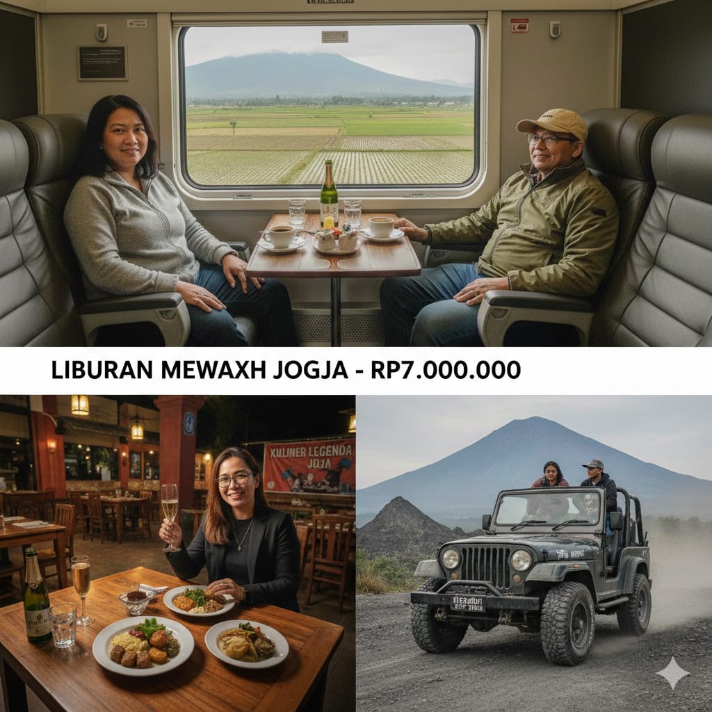 Liburan Mewah ke Jogja Naik Kereta Compartment Rp7 Juta, Lanjut Wisata Kuliner Legendaris hingga Merapi Tour