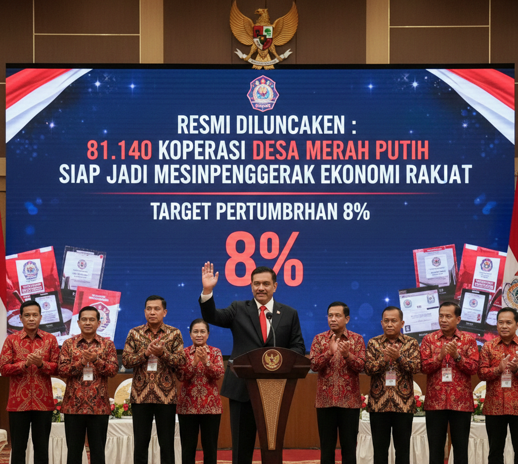 Resmi Diluncurkan Prabowo, 81.140 Koperasi Desa Merah Putih Siap Jadi Mesin Penggerak Ekonomi Rakyat dan Target Pertumbuhan 8%