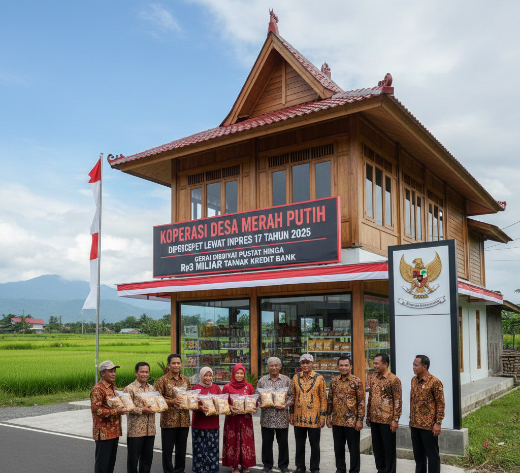 Koperasi Desa Merah Putih Dipercepat Lewat Inpres 17 Tahun 2025, Gerai Dibiayai Pusat hingga Rp3 Miliar Tanpa Kredit Bank