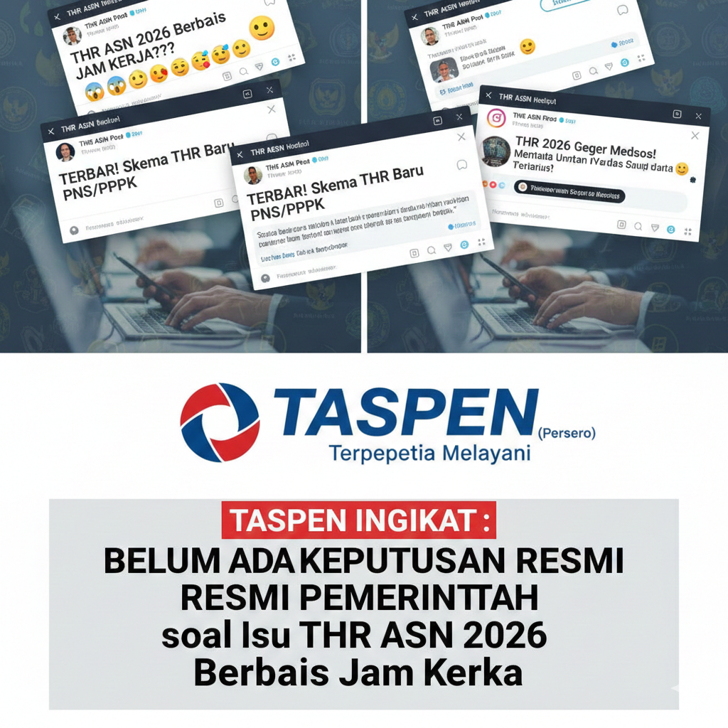 Isu THR ASN 2026 Berbasis Jam Kerja Ramai di Medsos, TASPEN Ingatkan Belum Ada Keputusan Resmi Pemerintah