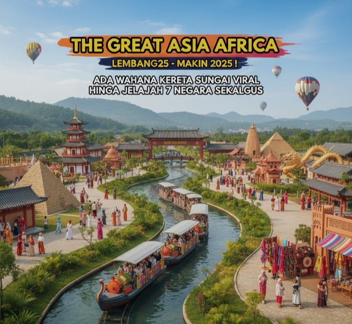 The Great Asia Africa Lembang 2025 Makin Seru, Ada Wahana Kereta Sungai Viral hingga Jelajah 7 Negara Sekaligus