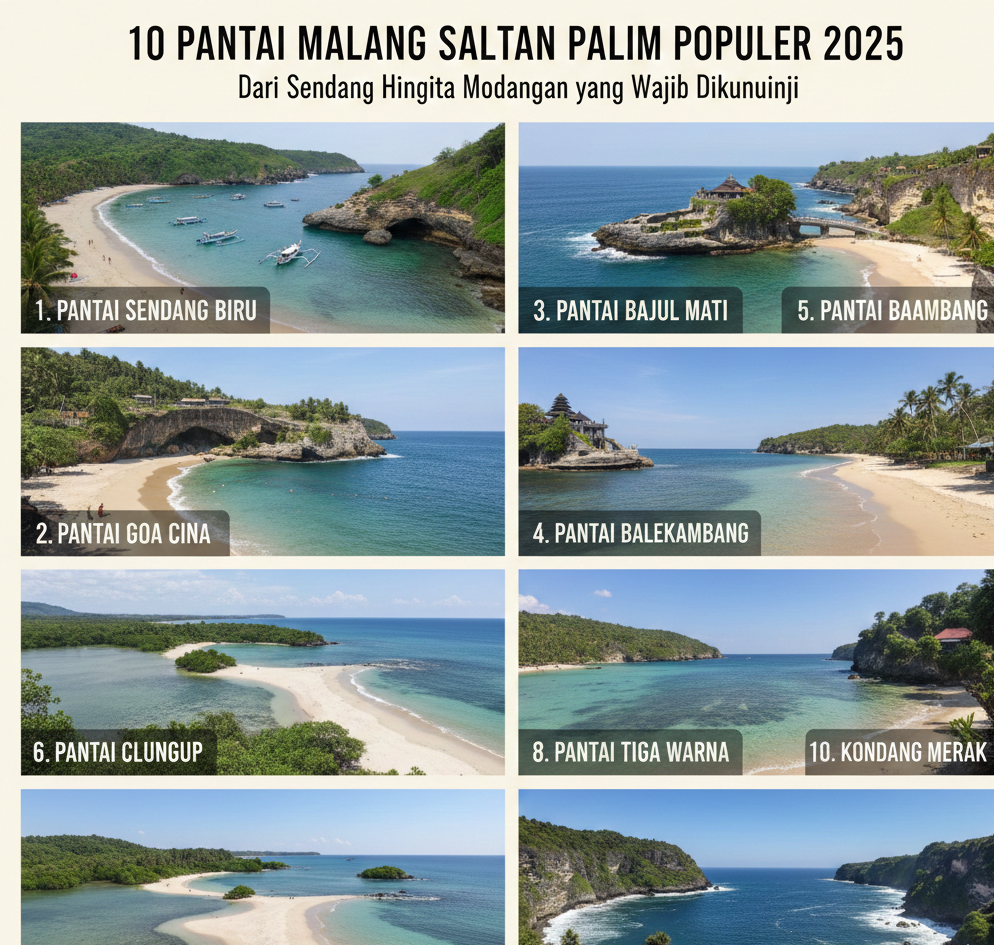 10 Pantai Malang Selatan Paling Populer 2025, dari Sendang Biru hingga Modangan yang Wajib Dikunjungi