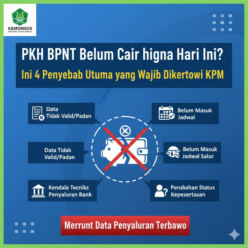 PKH BPNT Belum Cair hingga Hari Ini? Ini 4 Penyebab Utama yang Wajib Diketahui KPM Menurut Data Penyaluran Terbaru