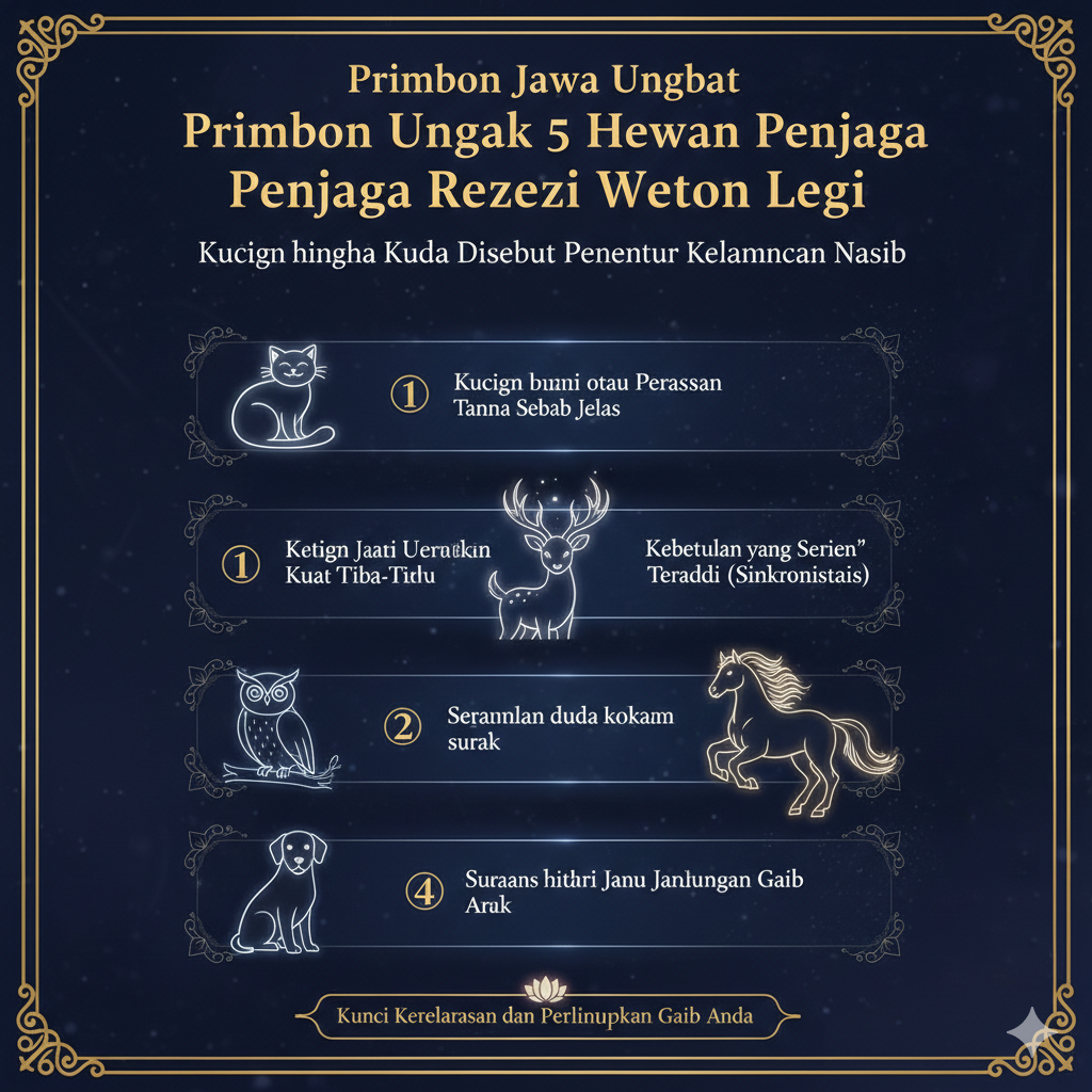 Primbon Jawa Ungkap 5 Hewan Penjaga Rezeki Weton Legi: Kucing hingga Kuda Disebut Penentu Kelancaran Nasib