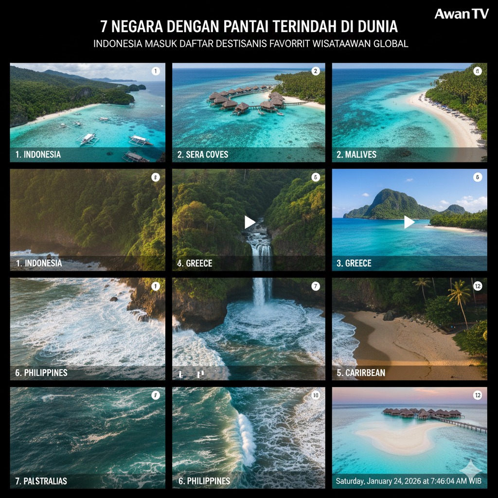 7 Negara dengan Pantai Terindah di Dunia, Indonesia Masuk Daftar Destinasi Favorit Wisatawan Global