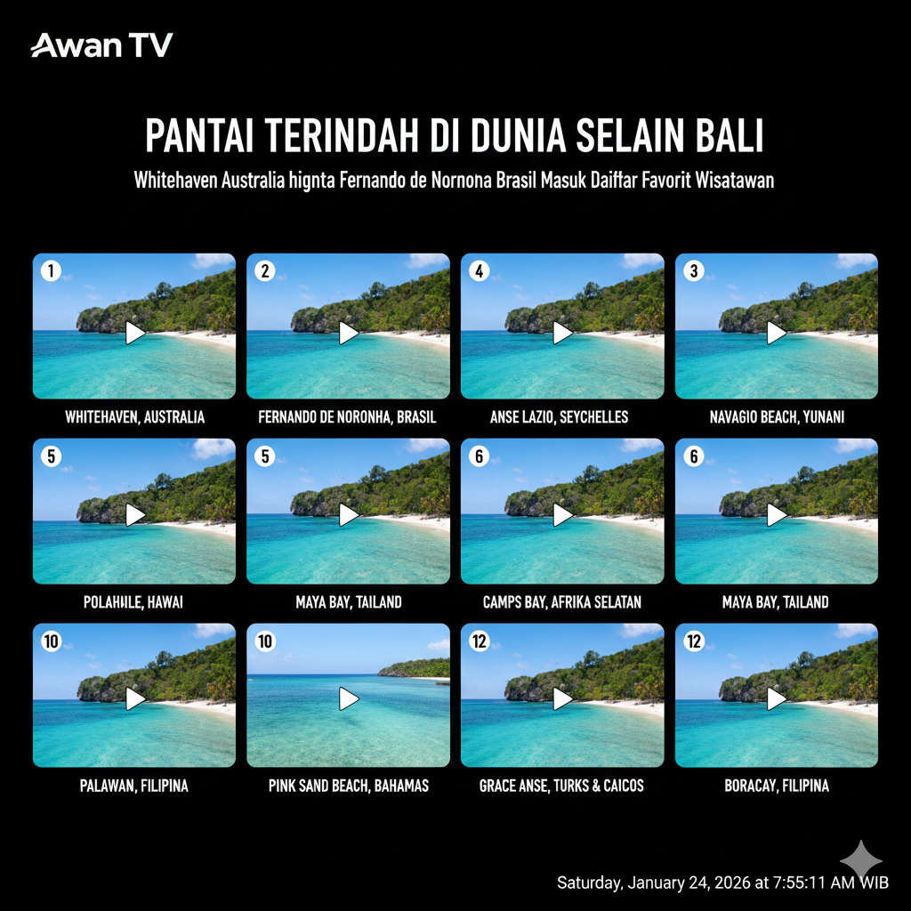 Pantai Terindah di Dunia Selain Bali, Whitehaven Australia hingga Fernando de Noronha Brasil Masuk Daftar Favorit Wisatawan