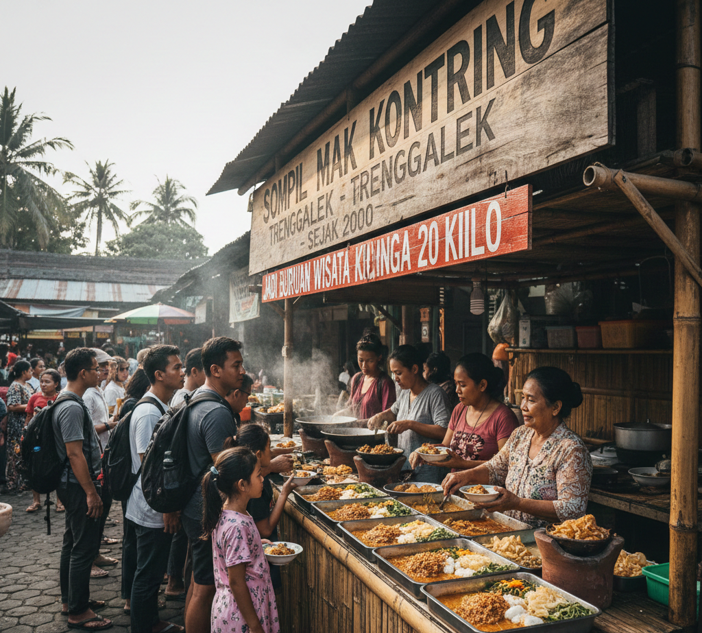 Sompil Mak Kontring Trenggalek Jadi Buruan Wisata Kuliner, Berdiri Sejak 2000, Sehari Ludes Hingga 20 Kilo