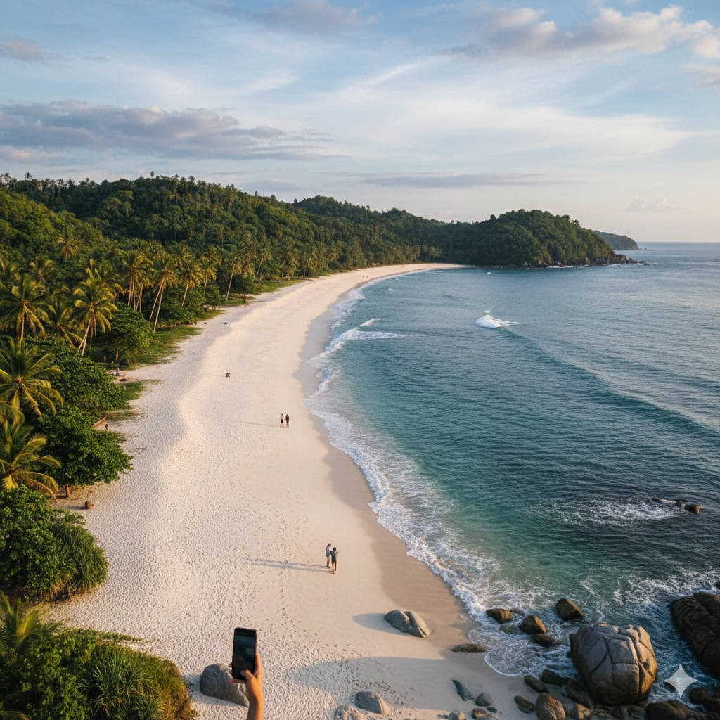 Pantai Pasir Putih Trenggalek Disebut Bikin Hati Adem dalam Review YouTube, Keindahan Alaminya Jadi Magnet Wisata Baru di Selatan Jawa Timur