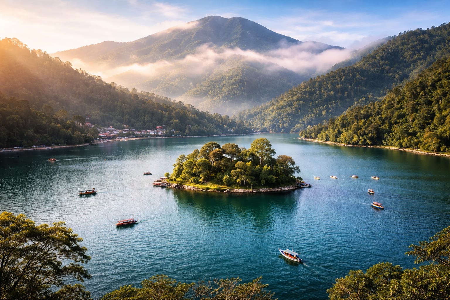 Legenda Telaga Sarangan mengisahkan Ki Pasir dan Nyi Pasir yang berubah jadi naga hingga terciptanya telaga di lereng Gunung Lawu.