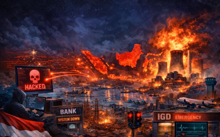 serangan siber yang melumpuhkan sistem vital Indonesia hingga ancaman &ldquo;Digital Pearl Harbor&rdquo;