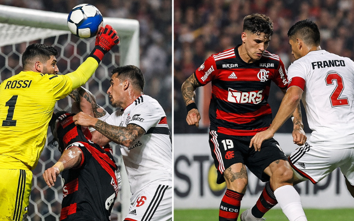 Duel sengit S&atilde;o Paulo vs Flamengo diwarnai aksi gemilang kiper Agust&iacute;n Rossi yang menggagalkan peluang Luciano, serta adu duel Jorge Carrascal dengan Alan Franco sepanjang laga panas tanpa gol.