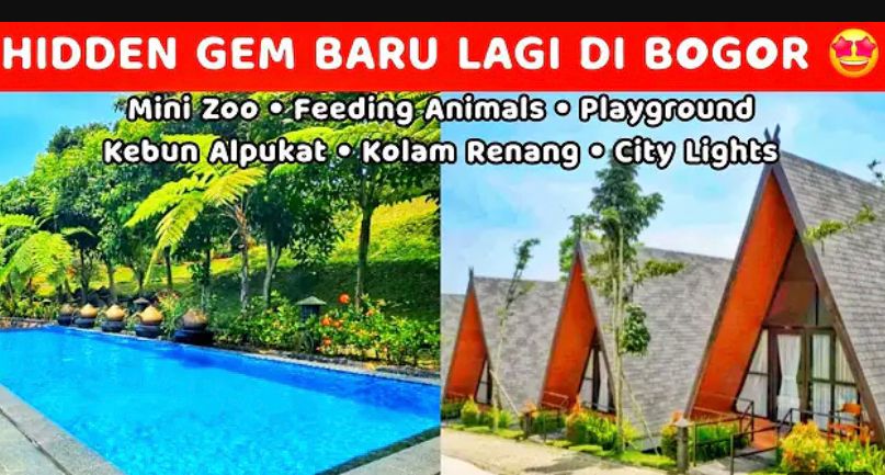 Alam Ngariung Resort Bogor bebas ganjil genap & buka tutup jalur Puncak, fasilitas lengkap: mini zoo, kolam renang, city light.