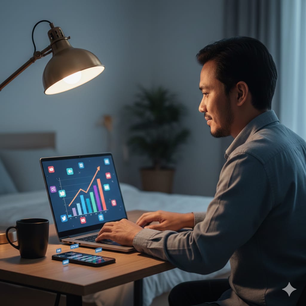 7 peluang bisnis online 2026 bermodal internet yang bisa dikerjakan dari rumah dan berpotensi cuan meski ekonomi sedang ketat.