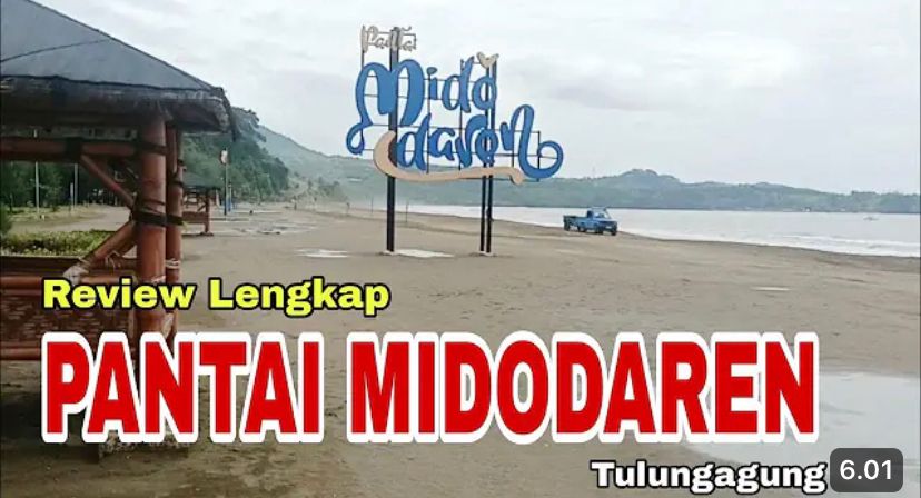 Pantai Midodaren Tulungagung viral! Tiket masuk murah, parkir motor Rp5.000. Fasilitas lengkap, bersih, bahkan ada Alfamart.