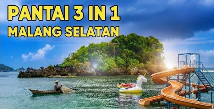 Wisata Pantai Malang Selatan: sekali tiket bisa masuk Pantai Ngentup, Banyu Meneng, dan Selok. Bonus belanja seafood segar Sendang Biru.