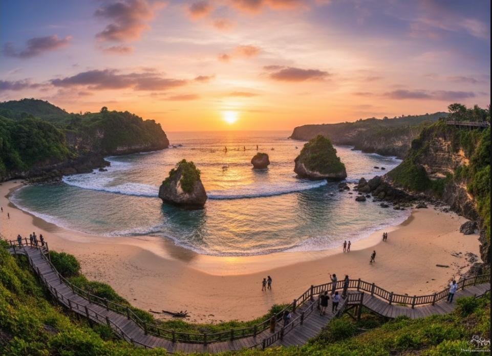 Pantai Pacitan menyuguhkan keindahan lengkap, dari Watu Karung hingga Pantai Klayar dengan fenomena ombak unik dan panorama memukau.