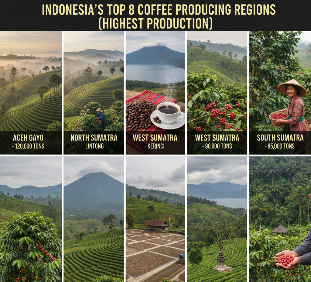8 Daerah Penghasil Kopi Terbaik di Indonesia, dari Aceh hingga Bengkulu dengan Produksi Tertinggi