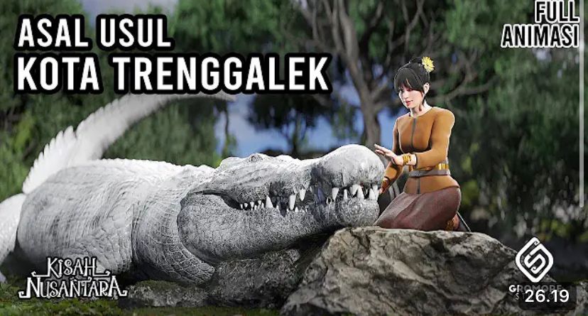 Legenda Menak Sopal Trenggalek mengungkap kisah putri Majapahit, buaya putih Sungai Bagong, hingga bendungan Dagong penyelamat petani.