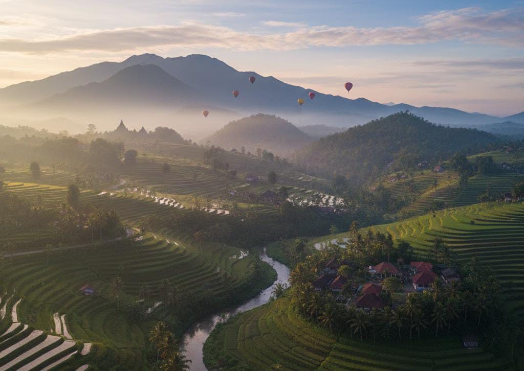 Tempat Wisata Magelang Ini Dijuluki Majalengkanya Magelang, Terasering Negeri Sayur Sukomakmur View Gunung Sumbing