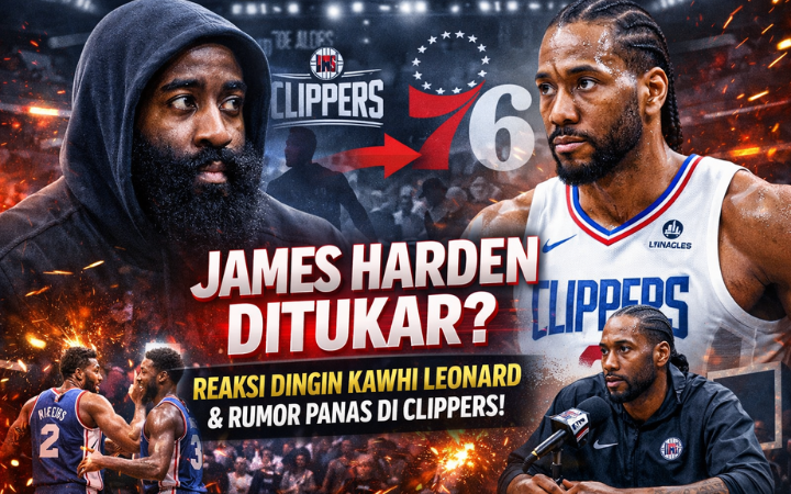 Rumor James Harden ditukar mencuat setelah sang bintang absen, sementara Kawhi Leonard memberi reaksi dingin di tengah panasnya isu internal Los Angeles Clippers.