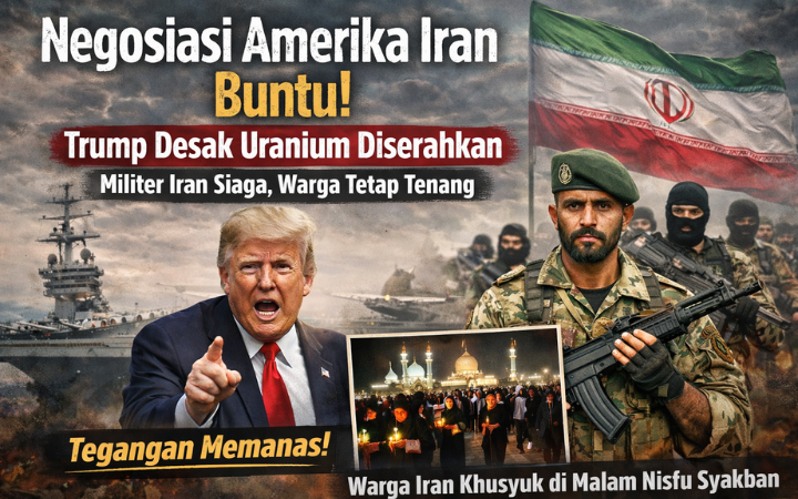 Negosiasi Amerika&ndash;Iran yang buntu. Meski militer siaga penuh, warga Iran tetap beraktivitas normal dan khusyuk menyambut malam Nisfu Syakban.