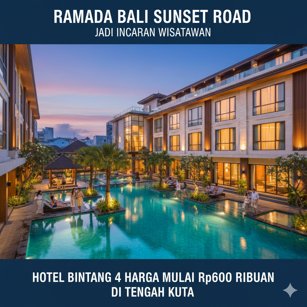 Ramada Bali Sunset Road Jadi Incaran Wisatawan: Hotel Bintang 4 Harga Mulai Rp600 Ribuan di Tengah Kuta