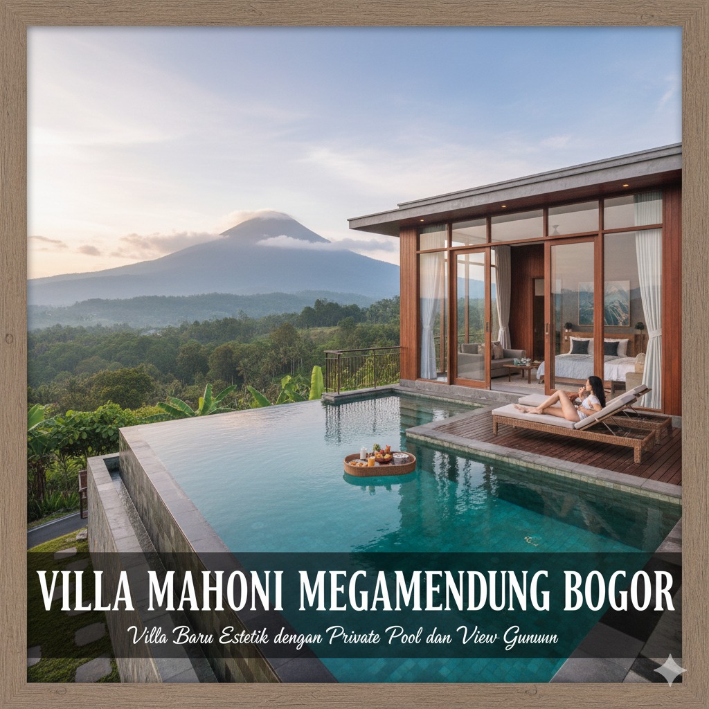 Villa Mahoni Bogor Baru Buka, Akses Mudah Tanpa Ganjil Genap, View Gunung Salak hingga Private Pool Infinity Jadi Incaran Staycation Keluarga