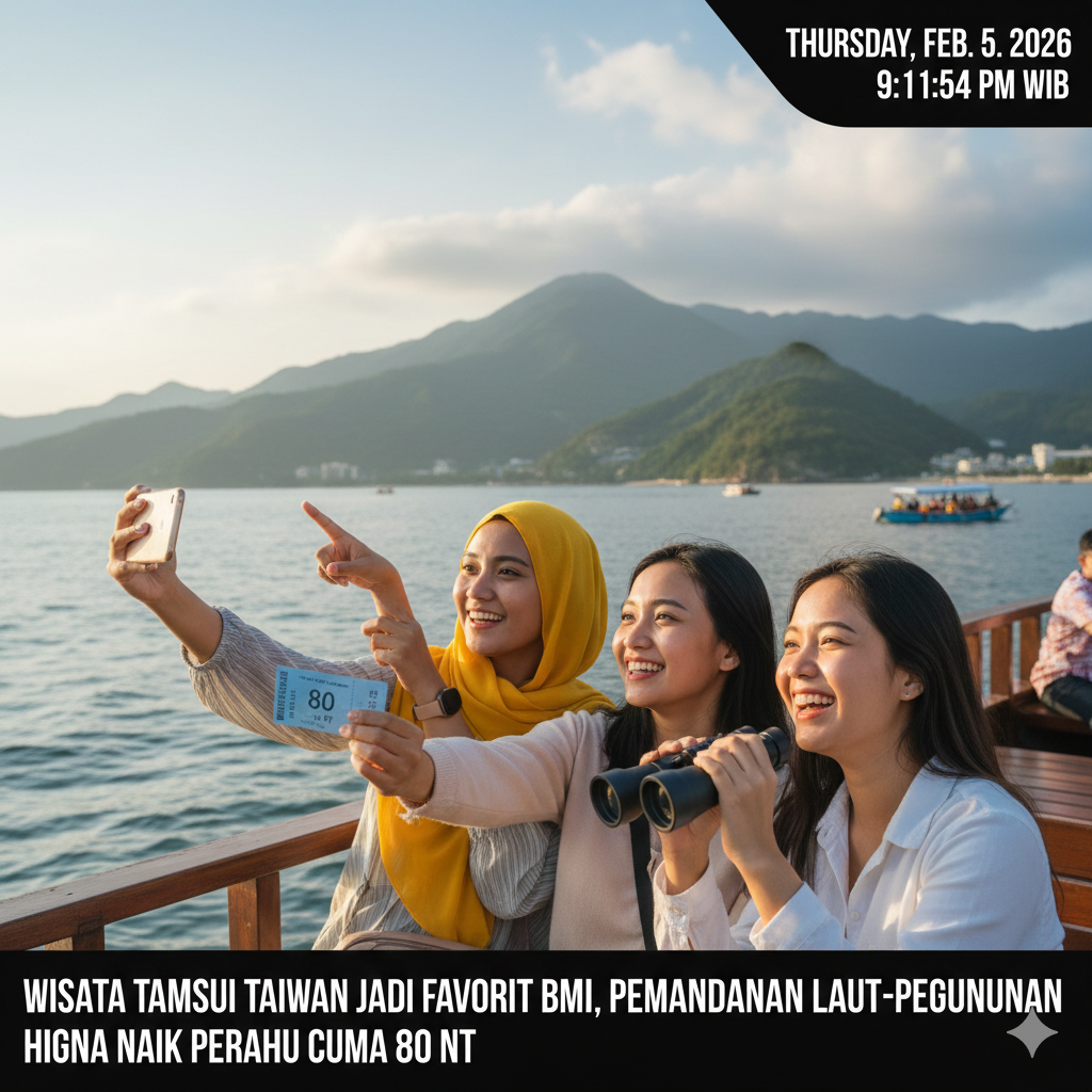 Wisata Tamsui Taiwan Jadi Favorit BMI, Pemandangan Laut-Pegunungan hingga Naik Perahu Cuma 80 NT