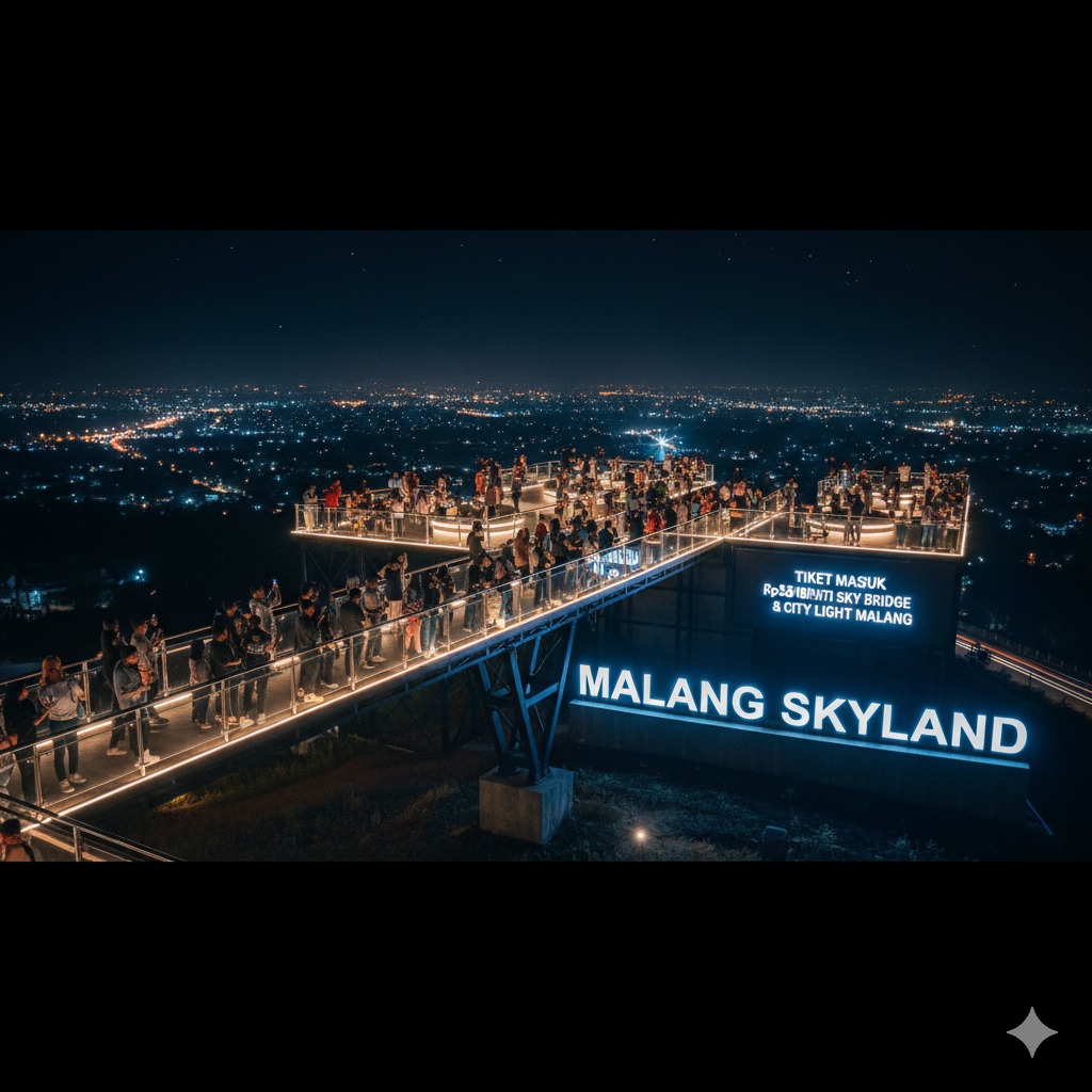 Malang Skyland Viral di TikTok, Tiket Masuk Rp35 Ribu Bisa Nikmati Sky Bridge hingga City Light Malang