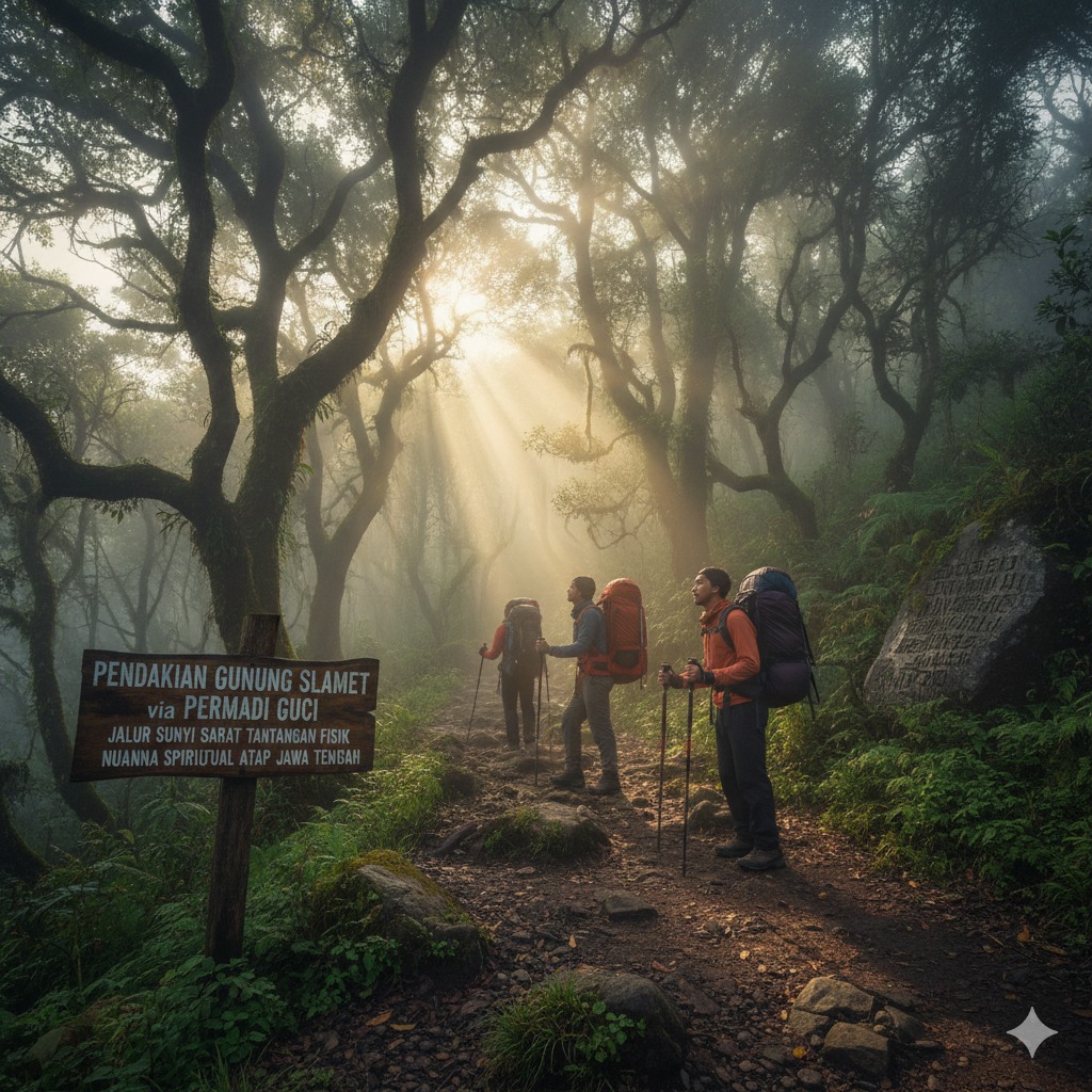 Pendakian Gunung Slamet via Permadi Guci: Jalur Sunyi Sarat Tantangan Fisik dan Nuansa Spiritual Atap Jawa Tengah