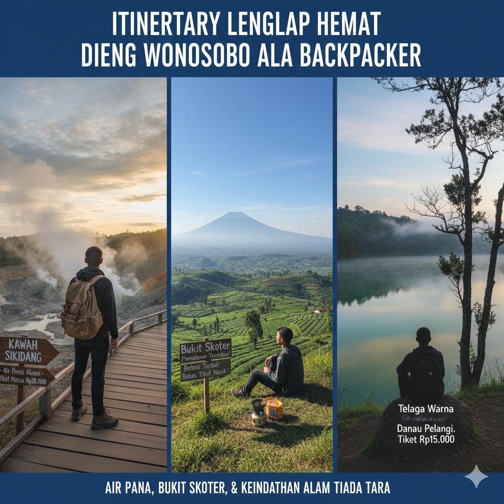 Wisata Dieng Wonosobo dari Air Panas hingga Bukit Skoter, Itinerary Lengkap Hemat ala Backpacker