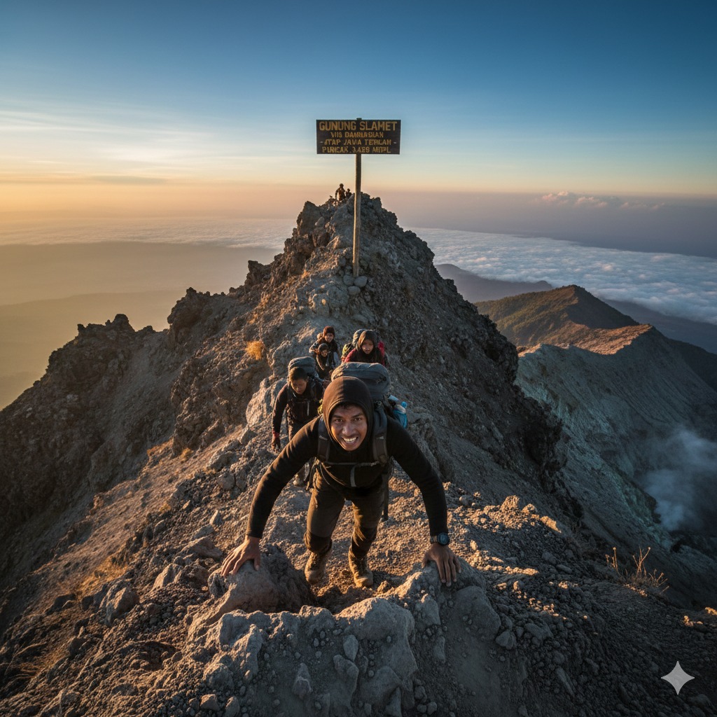 Pendakian Gunung Slamet via Bambangan: Trek Ekstrem Atap Jawa Tengah, Uji Mental hingga Puncak 3.428 MDPL
